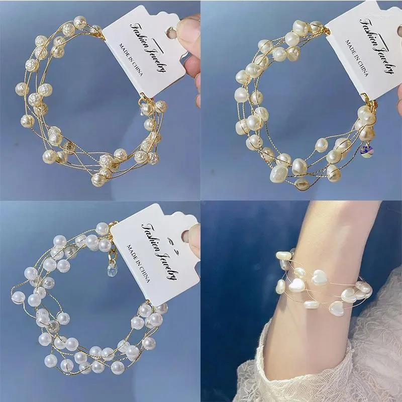 Design Strand Design Symulowane perły barokowe luksusowe bransoletki dla kobiet żeńskie przyjęcie weselne panna młoda mody biżuteria YBR1079