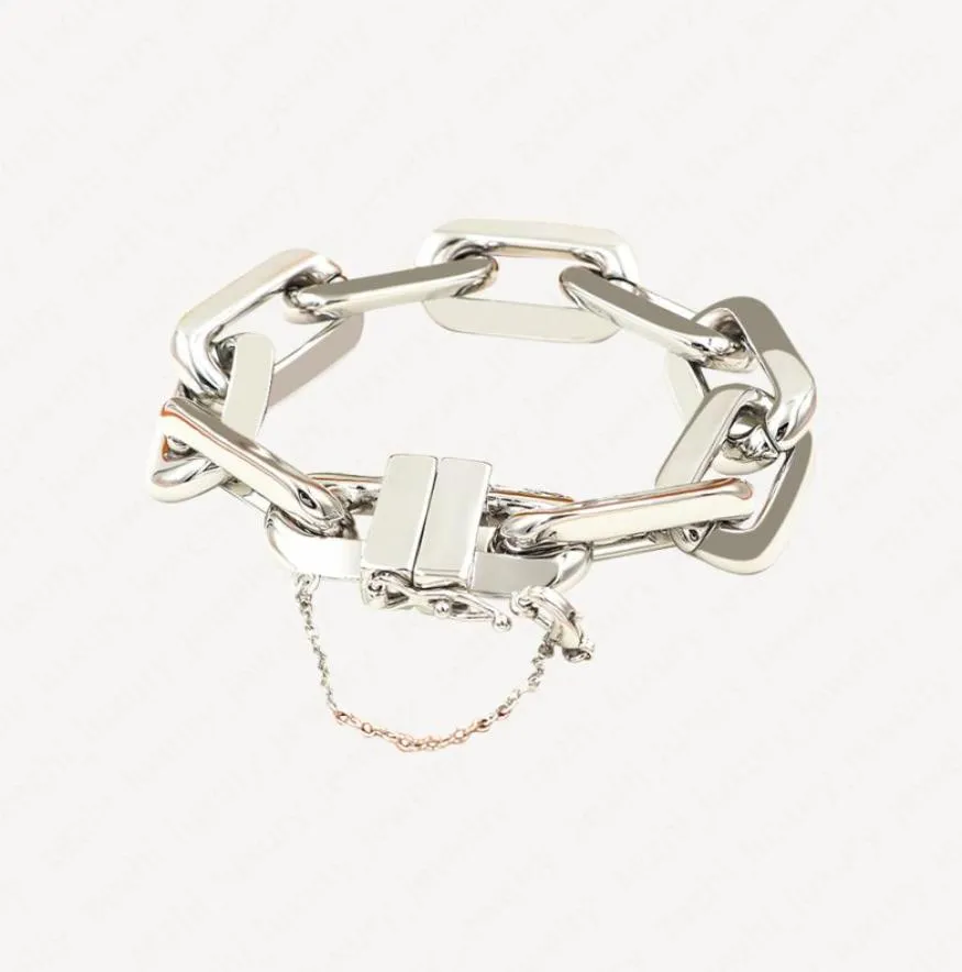 Rostfritt stål länkkedja charm armband 18k guldpläterad högpolerad Miami kuba armband män punk trottoarklopp tillbehör med3797801