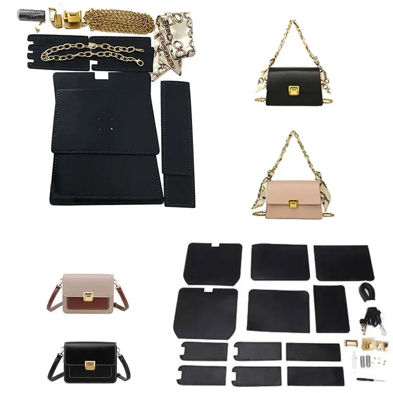 Handgefertigtes Taschen-Set, Handnähen, Lederhandwerk, DIY-Taschen-Set, Herstellung von quadratischen Boxen, Nähmaterial für Taschen-Handtaschen-Zubehör 231226