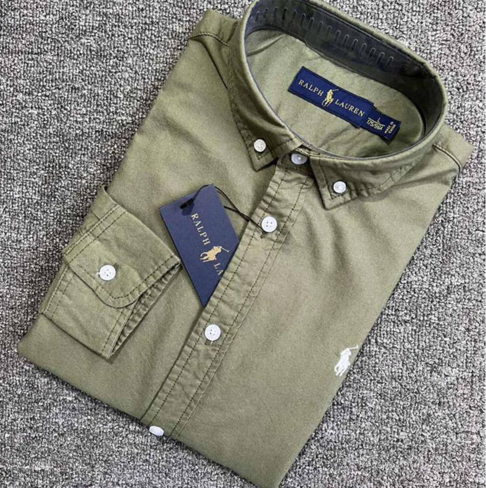 2023 Little horse Mens Shirt polo polos Long Sleeve Business Autumn Leisure men casual loose Motion current 8811ess