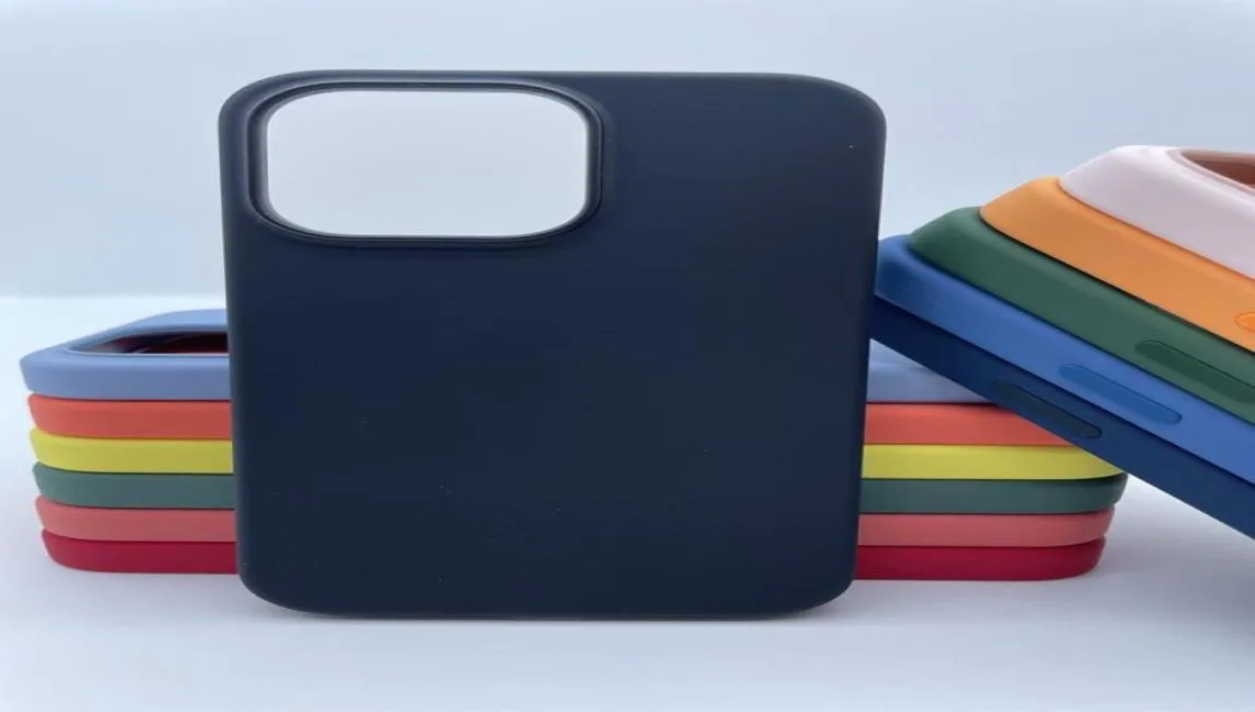 Capa oficial de silicone líquido para iphone, capa para janela pop-up magsafe, carregamento sem fio para apple iphone 13pro 13promax 13 capa bac4655991