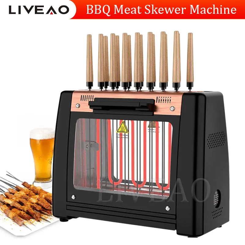 Elektrisk rotisserie BBQ GRILL MACHINE Röklös Rotary Electric Ugn Home Barbecue Grill Automatisk Rotary Spett Barbecue spis