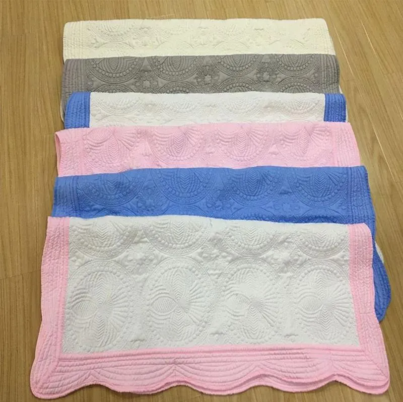 毛布の赤ちゃん毛布100％コットン刺繍毛布フリルベビーキルト幼児の包括的な夏の家庭用品送料無料15デザイン5pcs