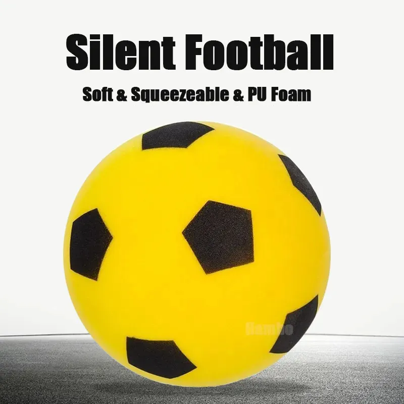 Bola de Futebol Silenciosa Tamanho 5 Interior Silencioso Espuma Futebol Tamanho 3 Mute Bouncing Ball Air Bounce Silent Basketball Ball Silent Ball PU 231225