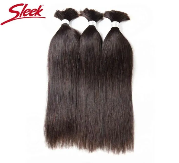 Human Hair Bułki Eleganckie 30 -calowe ludzkie włosy Pakiety proste do warkocz No Wheel Crochet Braids Single Brazilian27002336162642