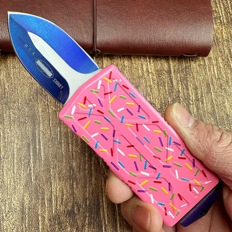 Micro Exocet Dessert Warrior OTF Tech Knife Pocket Knives Wallet Clip Pocket Knife EDC Self