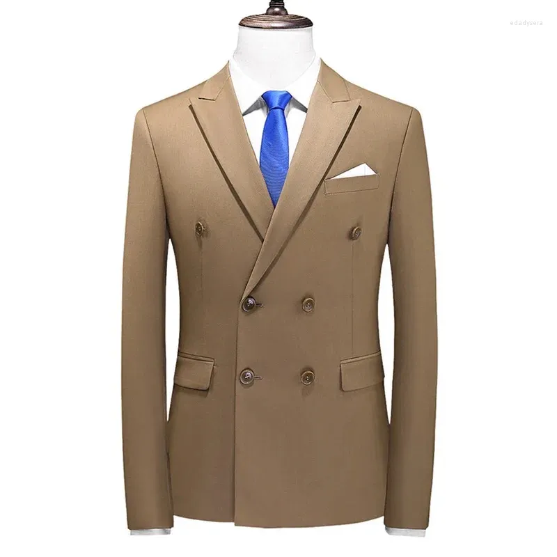 Männer Anzüge 2024 Marke Mode Männer Zweireiher Smoking Business Anzug/Männlich Slim Fit Koreanische Casual Kleidung/männer Jacke