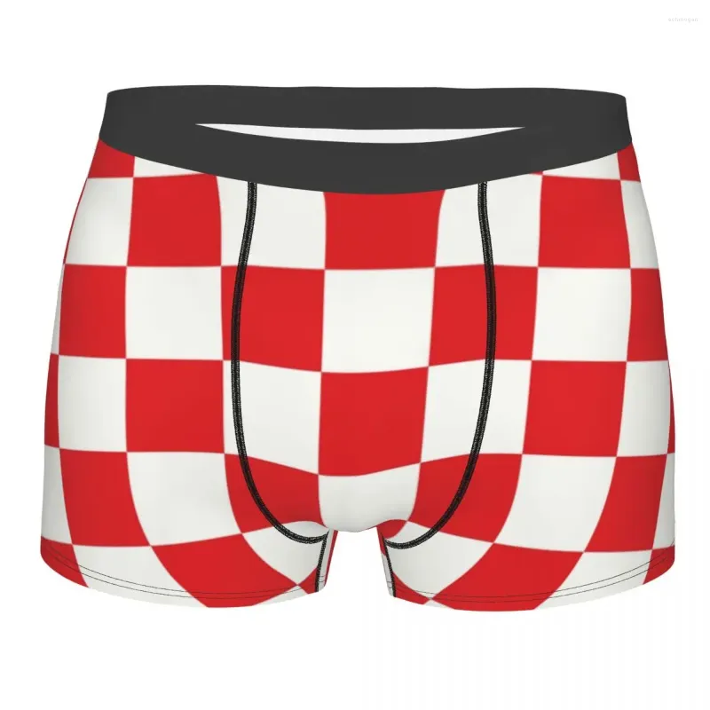 Underpants Croatia Style Chess Underwear Male Printed Customized Boxer Briefs Shorts Panties Breathable