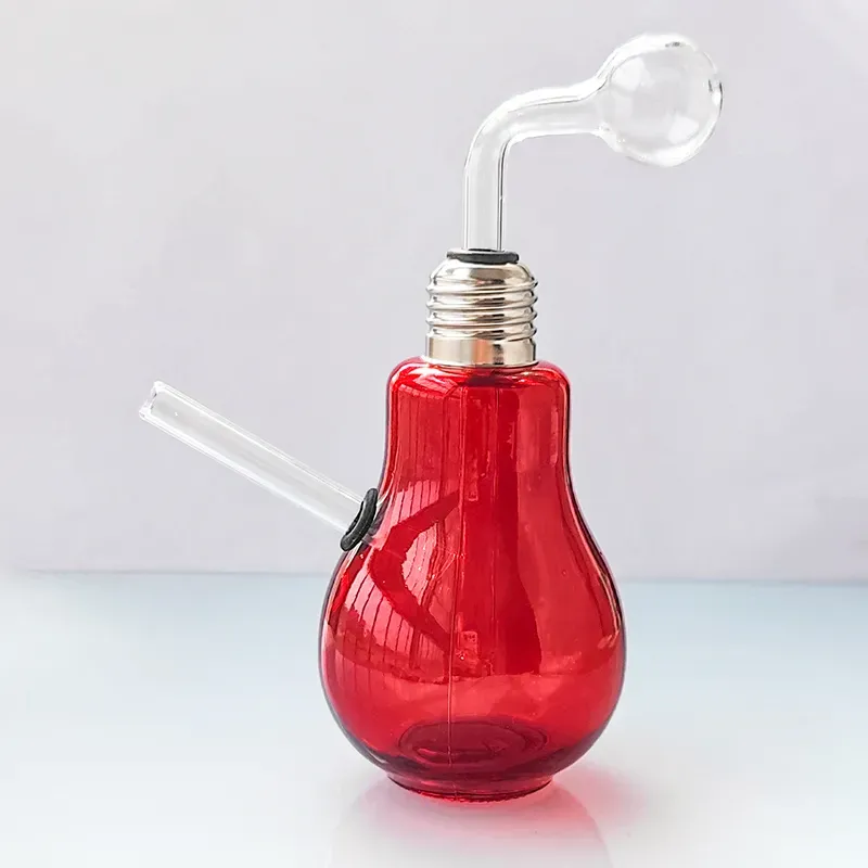 Pipa di vetro Carino Oil Rig Nail Pyrex Pipa ad acqua che brucia Ciotola di tabacco Spessa Fumatrice Narghilè Shisha Giallo Blu Rosso Bong Regalo fantastico per fumatore LL