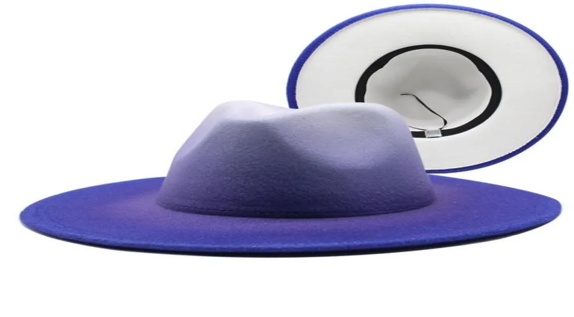 8 kleuren brede rand eenvoudige kerk derby hoge hoed panama effen vilt fedora hoeden voor mannen vrouwen kunstmatige wolmix jazz cap4662596