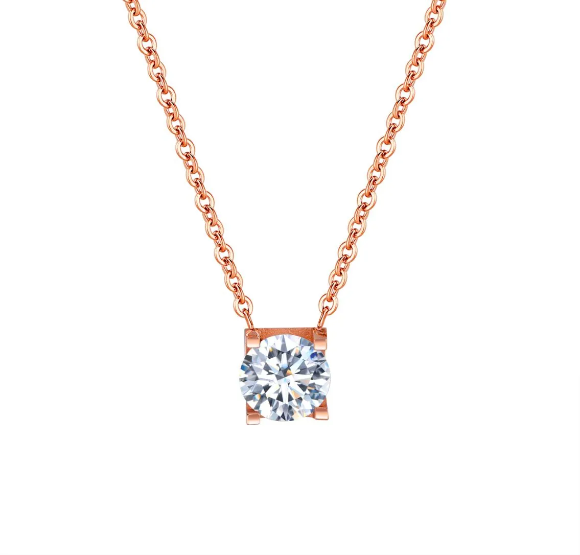 2020 z1352 nouveau collier pour femmes en acier inoxydable avec collier de diamants pour femmes 039s chaîne de clavicule courte collier cadeau 8882255