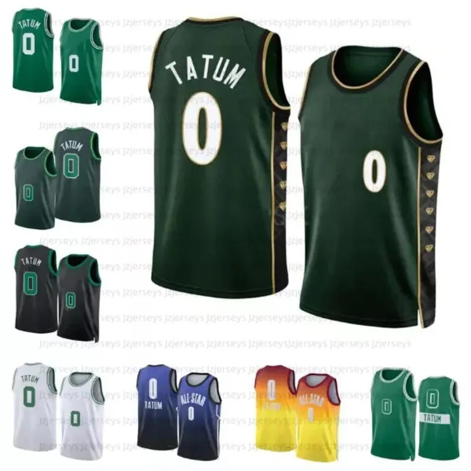 Jerseys de baloncesto de alta calidad Jason Tatum 2022-23 temporada blanco negro ciudad hombres mujeres jóvenes S-XXXL jersey