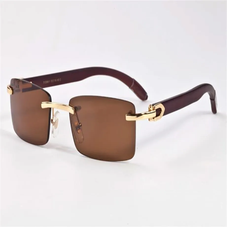 Nuovi occhiali da sole polarizzati in bambù Uomo Occhiali da sole in legno Donna Uomo Sport Senza montatura Occhiali in corno di bufalo in legno Oculos de sol mascul251y