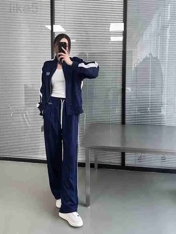 Pantalones de dos piezas para mujer Marca de diseñador 2023 Nuevo estilo Atmósfera informal y de moda Conjunto deportivo adelgazante 8JPF