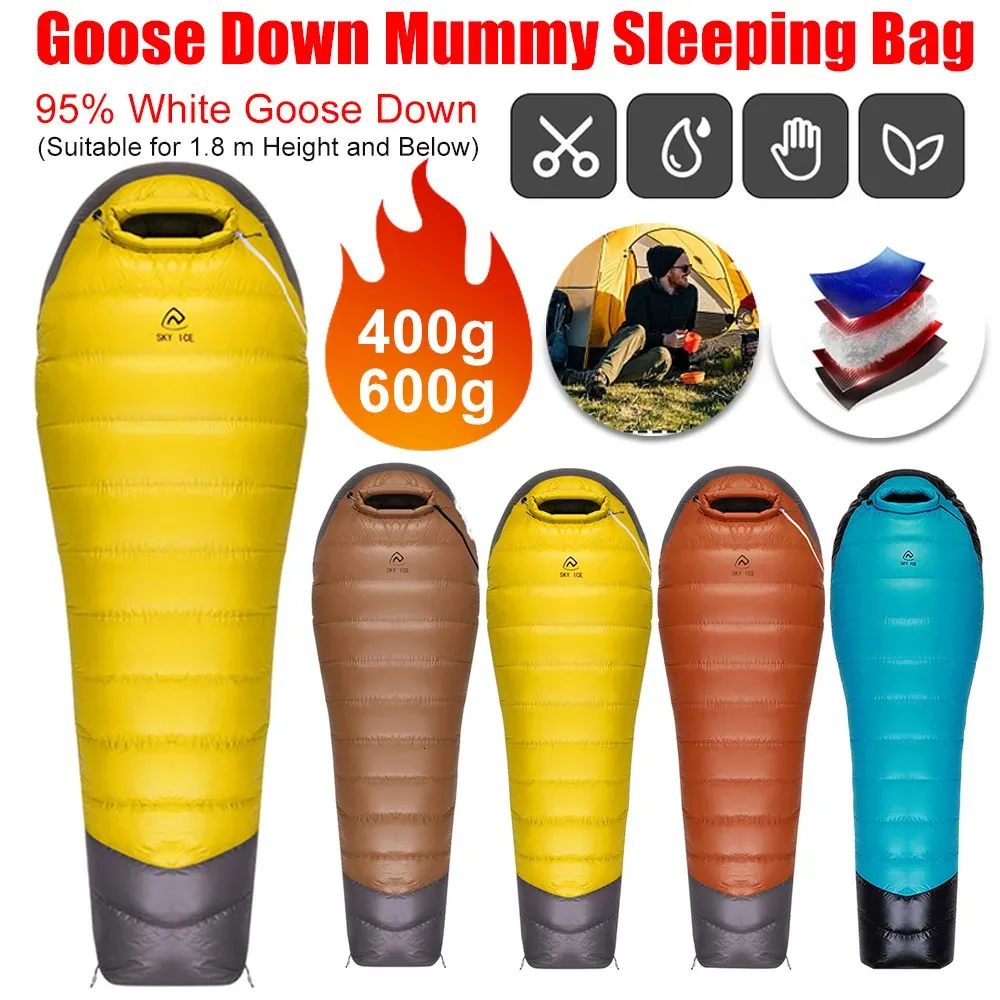 Save Big on Bulk Ultralight Goose Down Sleeping Bag Ultralight Sleeping  Bag: Goose Down Camping Sleeping Bag Mummy Style, Warm Waterproof Gear For 
