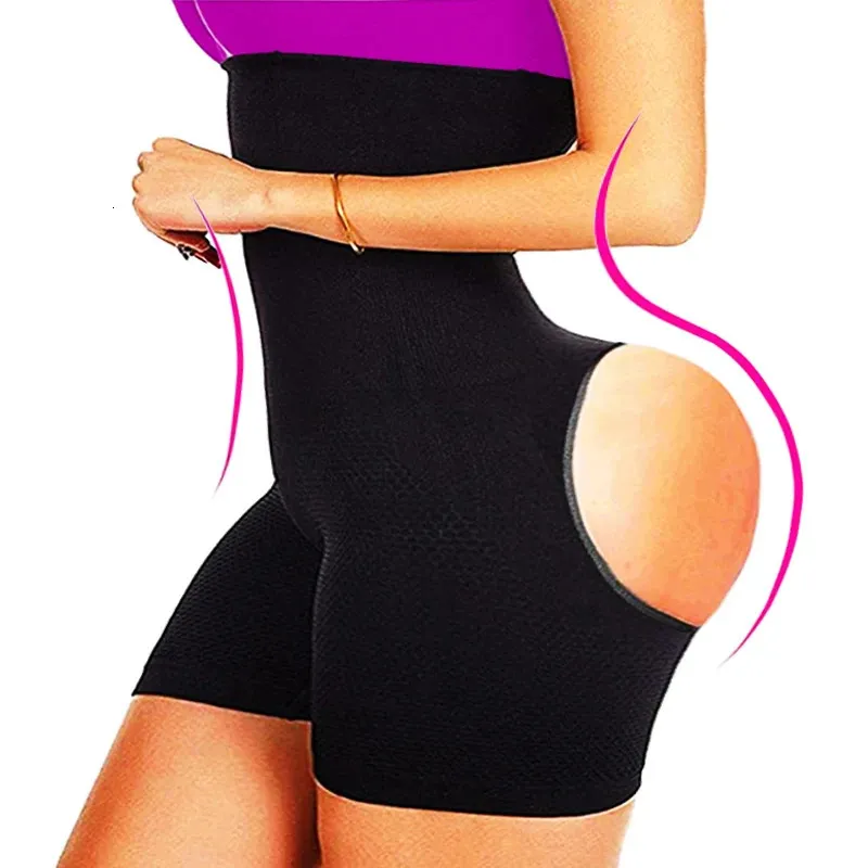 AfruliA sous-vêtements amincissants culotte de contrôle du ventre Shapewear taille haute formateur corps Shaper sangle ouverte bout à bout cuisse plus mince 231225