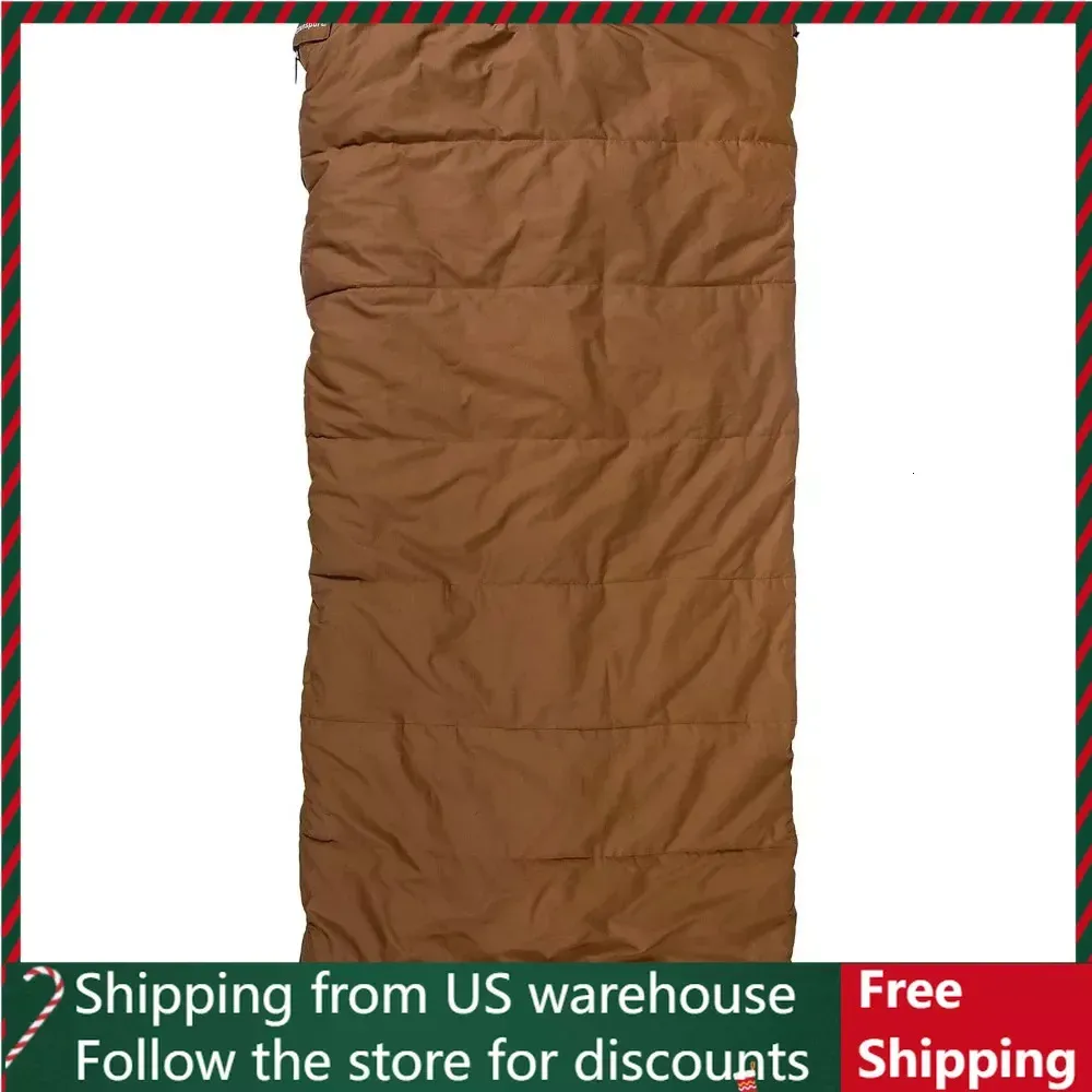 Спальный мешок Grizzly весом 6 фунтов 529-100, изготовленный из хлопчатобумажной парусиновой ткани Soft Shell и подкладки из хлопковой фланели 231225