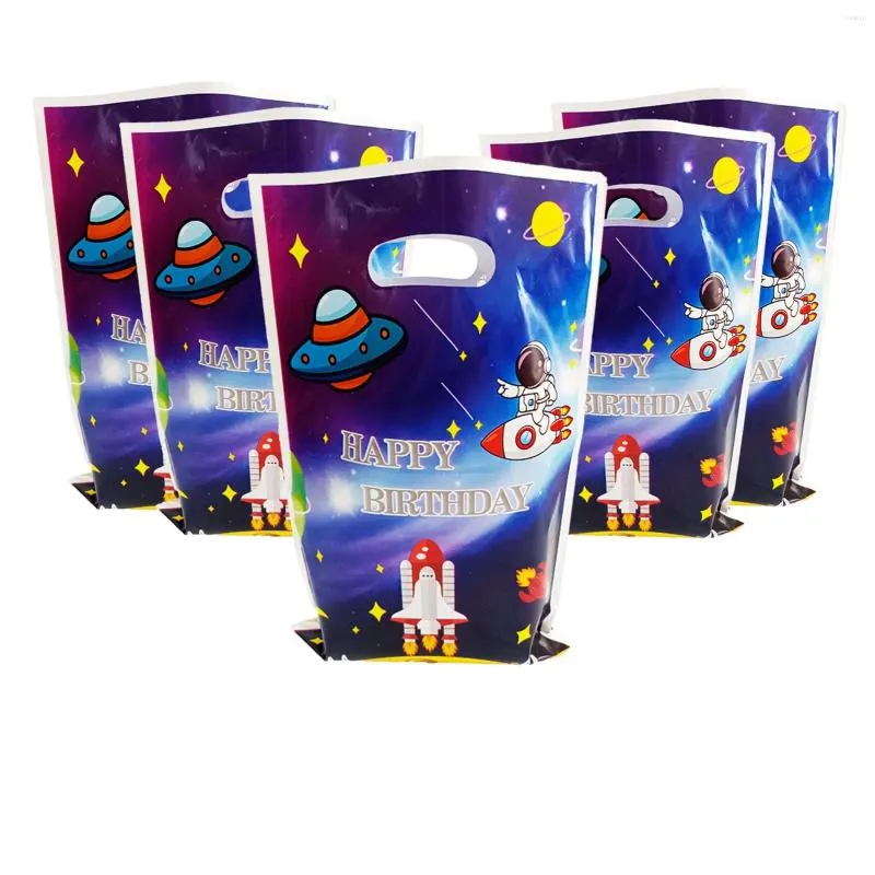 Present Wrap 10/50pcs Space Party Bags For Kids Boys Girls Son levererar godis Snack Birthday Christmas Halloween Decorations Favors