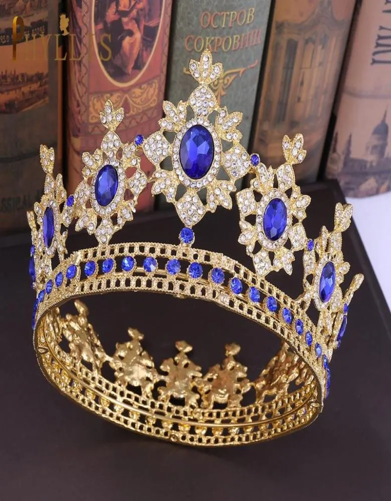 Haarspeldjes Haarspeldjes A306 Barok Prinses Strass Kroon Bruiloft Sieraden Bruid Geschenken Tiara's Feest Optocht Bruidskristal Hea8220512