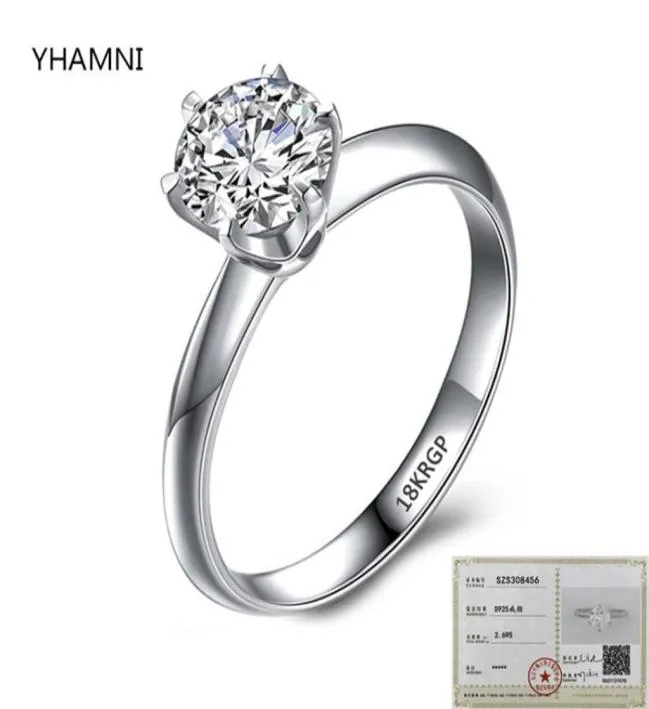 Cericate Luxury Solitaire 2 0CT 지르코니아 다이아몬드 링 925 여성용 솔리드 실버 18K 화이트 골드 웨딩 반지 CR168203F234L8454429