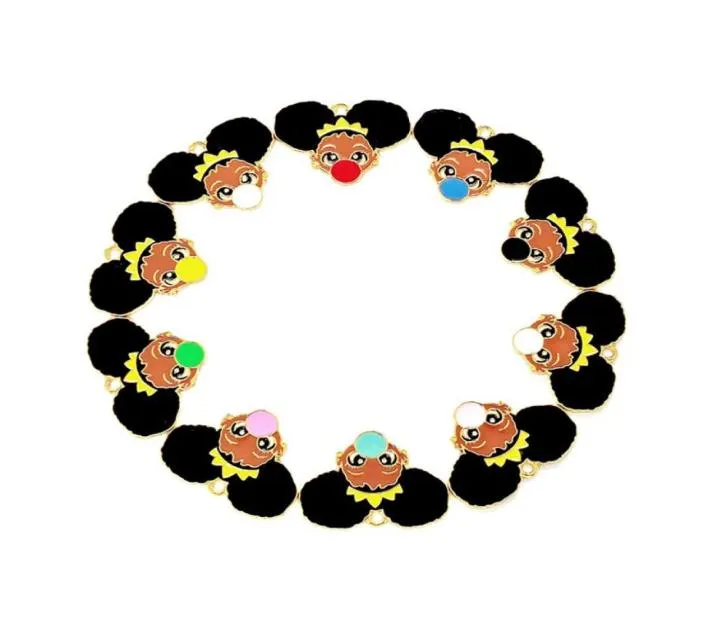 10PCS Black Girl Charms for Women DIY Jewelry Akcesoria BGR055BGR05653111585334257