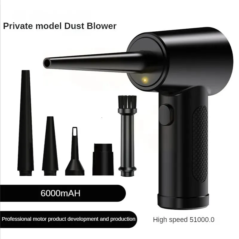 Dryers Hair Dryers Wireless Air Duster Dust Blowing Gun Compressed Blower 51000RPM USB Handheld PC Laptop Car Keyboard Electronics 6000mA