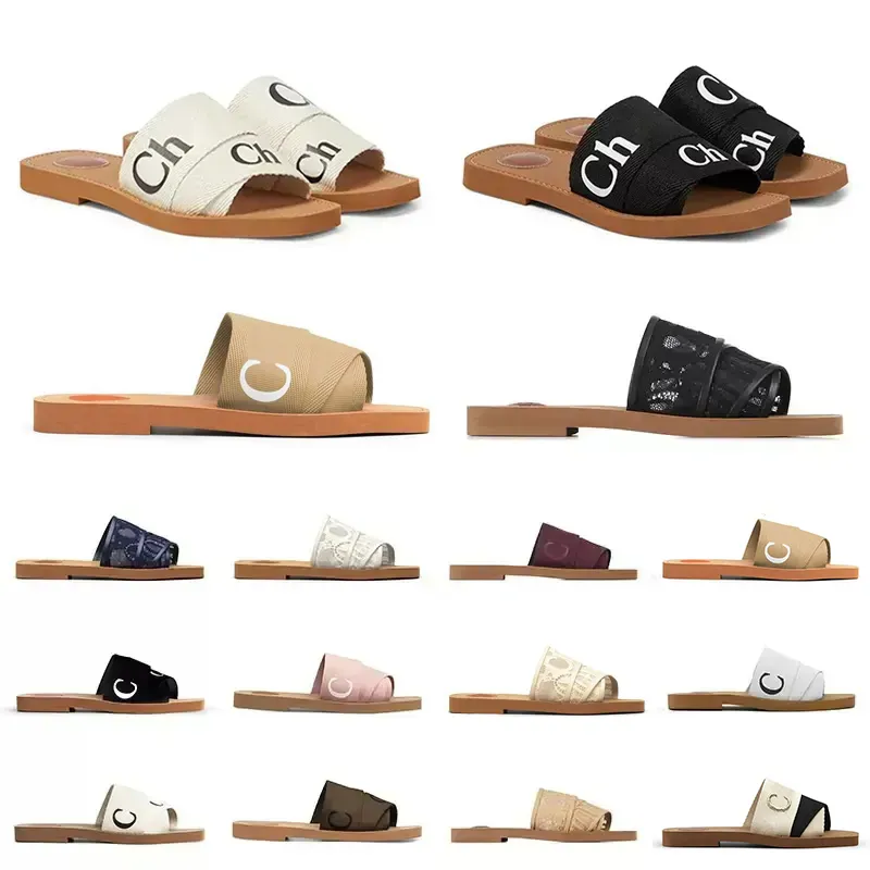 Slyckor skor lyxdesigner för kvinnor sandaler träy platt mulor glider kvinna duk fyrkantig tå spets broderi orm sommar sandal mode strand utomhus