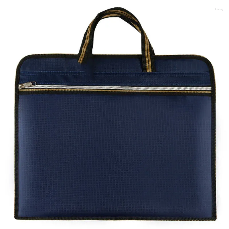 Valigette Borsa per documenti in tessuto Oxford Borsa portatile per ufficio aziendale Borsa per riunioni a mano Valigetta con cerniera File A4 personalizzati Grande capacità Impermeabile