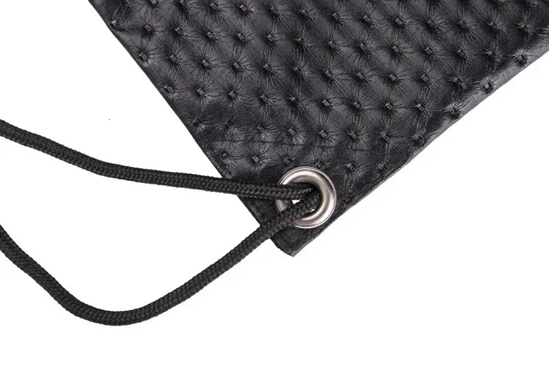 leather quilted black dots 015