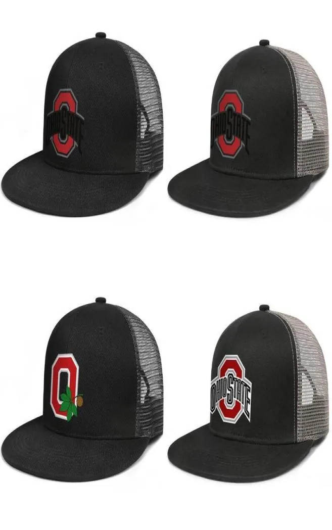 Ohio State Buckeyes mens and womens grid baseball cap cool design your own Hip Hopflat brimhats primary team logo Sport 388 footba1399220