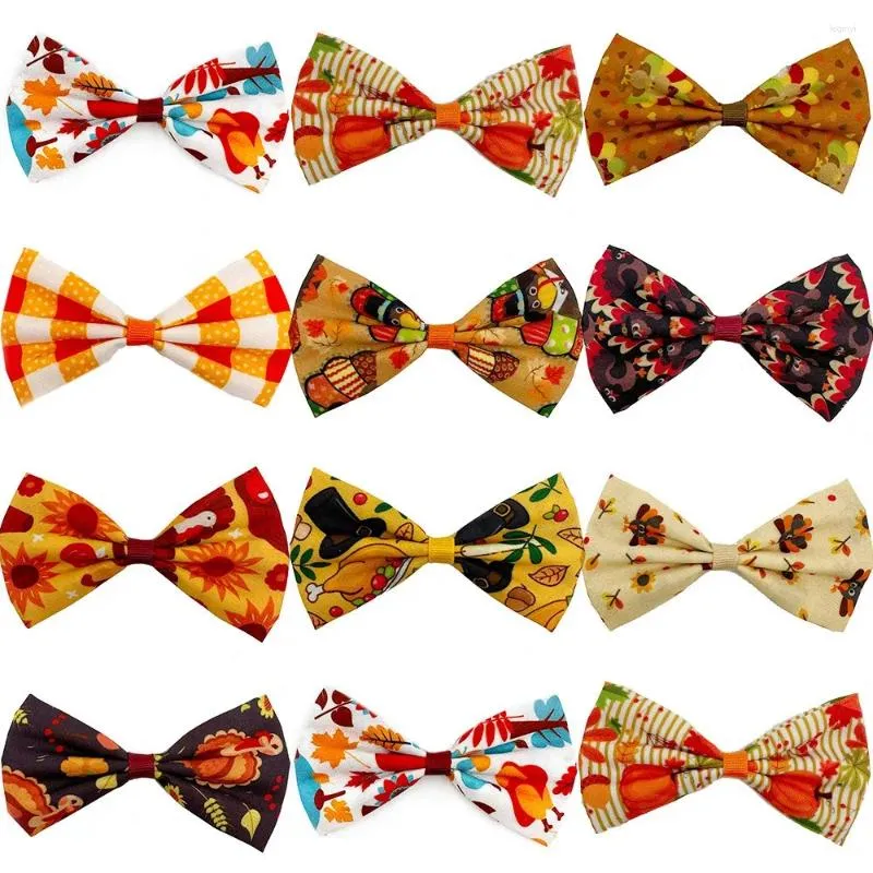 Dog Apparel 50pcs Collar Charms With Pumpkin Patterns Pet Supplies Sliding Bow Tie Accessories Bows