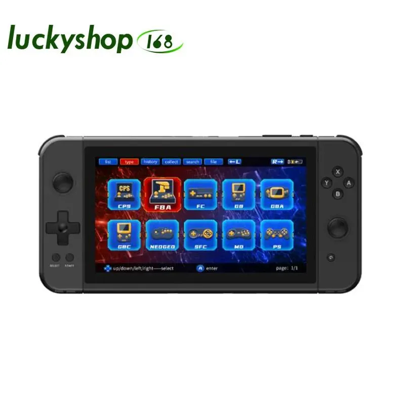 Players Portable Game Players POWKIDDY X70 7 inch Handheld Retro Game console Music MP4 Ebook Video Games Player Support TwoPlayer HD TV