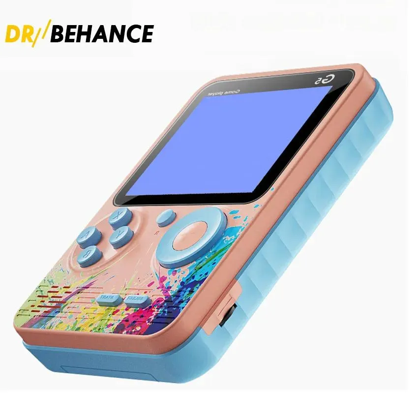 Players Doubles Players Gaming G5 Mini Retro-Videospielkonsole Handheld Portable 3,0 Zoll Classic Pocket Builtin 500 Games Macaron