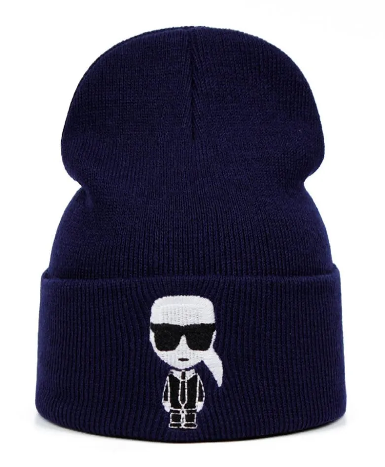 Karl Hop Designer Skallies Cap Sticke Hat Sticked Beanie Winter Hat Hat Solid Accessory Costume Warm Winter Gifts3392998