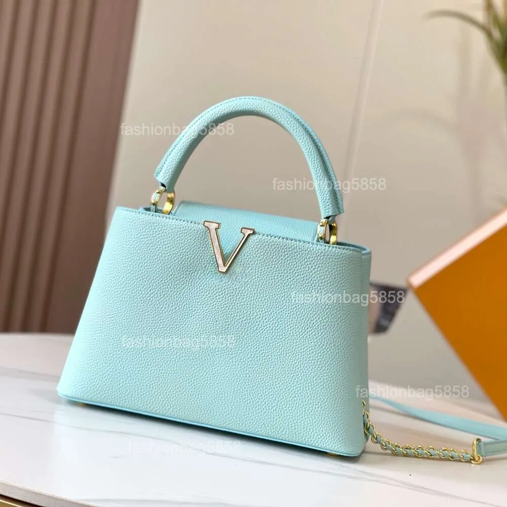 Üst Ladie Marka Küçük Çanta Serisi Tasarımcı Yumuşak Tote Orijinal Deri Crossbody Çanta Basit Omuz Çantaları Deri Kakılış Çiçek Taç M59868