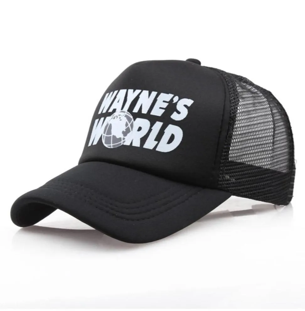 Whole Black Waynes World Baseball czapki unisex hip hop hat sunhat Wayne039s World Hat Costume Hafted Hats Hats Trucker 3708957