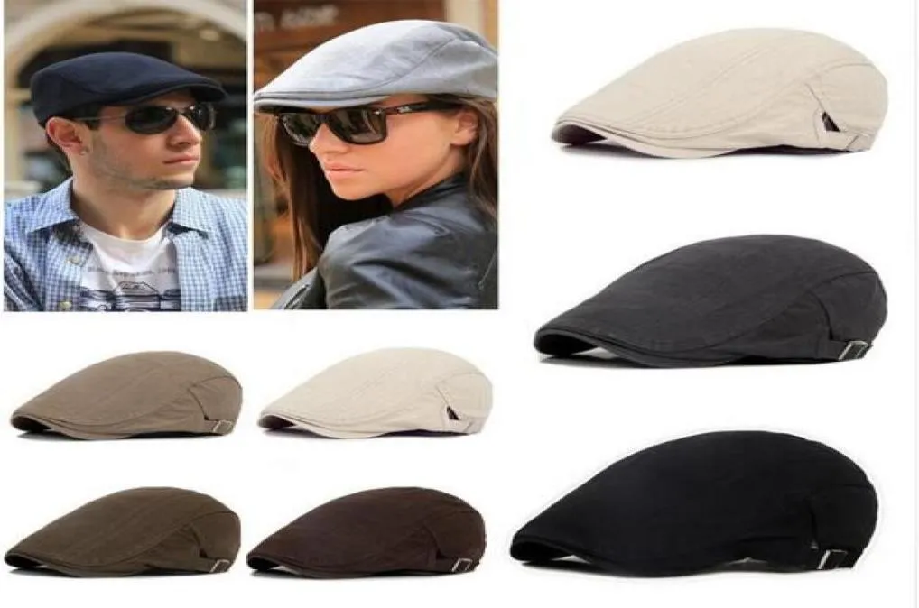 Réglable Hommes Femmes Béret Casquettes Printemps Automne En Plein Air Respirant Os Bord Chapeaux Femmes Hommes À Chevrons Solide Plat Bérets Casquette Hat3293769