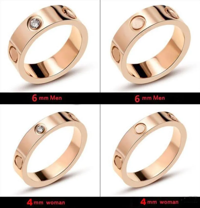 4 mm 6 mm Titanstahlnägel Schraubendreher Liebesring Männer und Frauen Roségold Schmuck für Verliebte Paarringe Geschenkgröße 51124895928689