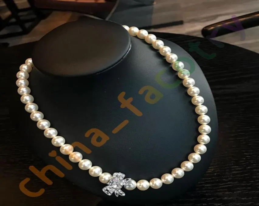 Bijoux de créateur collier de perles Bowknot version Snap collier doux Style rétro colliers décoratifs de mariage 7403889