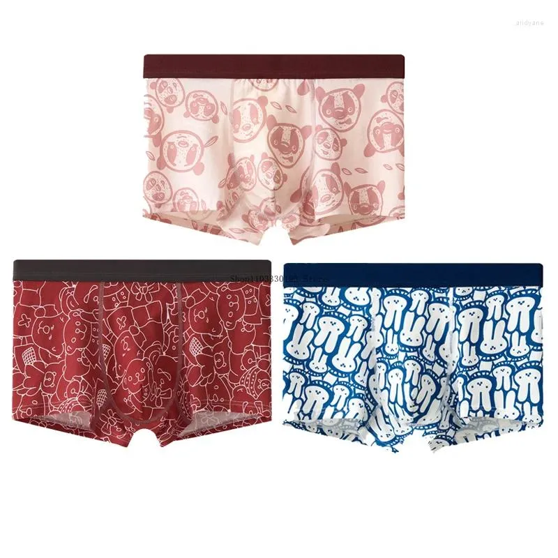 Underbyxor 3st/lot boxershorts män boxare manliga underkläder man trosor bomull mjuk kort boxare herrar andas bekväma