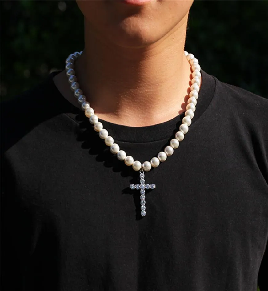 Colliers en perles pour hommes et femmes, chaînes de 8 à 10mm de largeur, 18 à 20 pouces, jolis bijoux, cadeau pour amis, nouvelle mode, 6407607