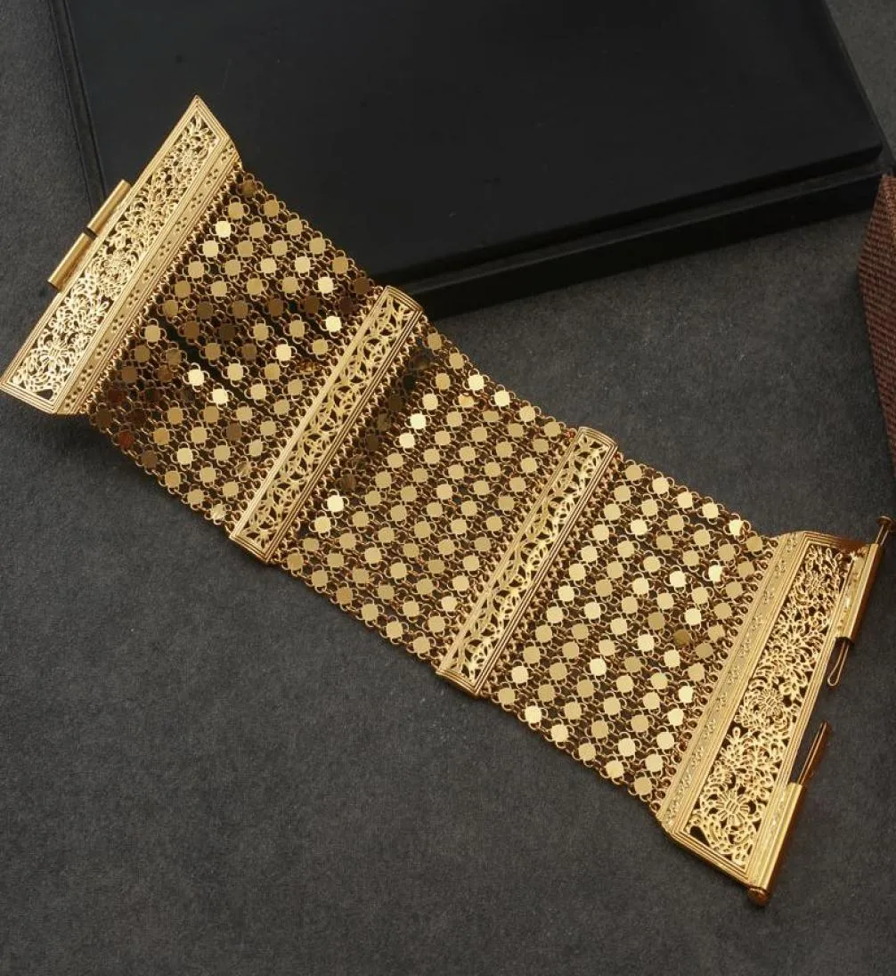 Bracelets porte-bonheur Bracelet chaîne en or de luxe israël bijoux à la mode pour les femmes bracelets à main scintillants cadeaux de mariage 6849958