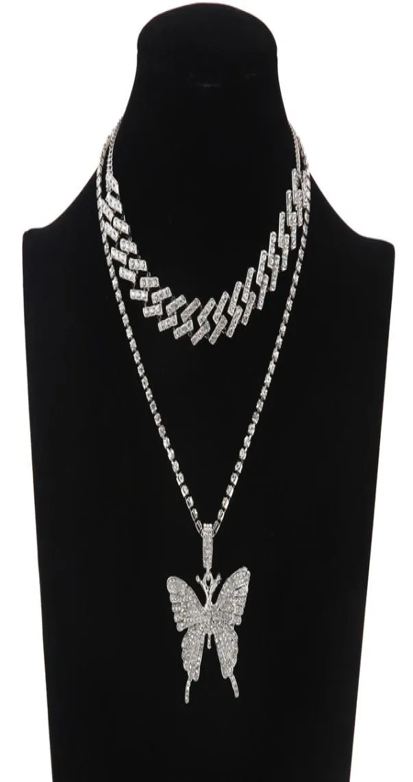 Модные ювелирные изделия, гламурное ожерелье с бабочкой, комплект колье со стразами для женщин, эффектное ювелирное изделие 4410335