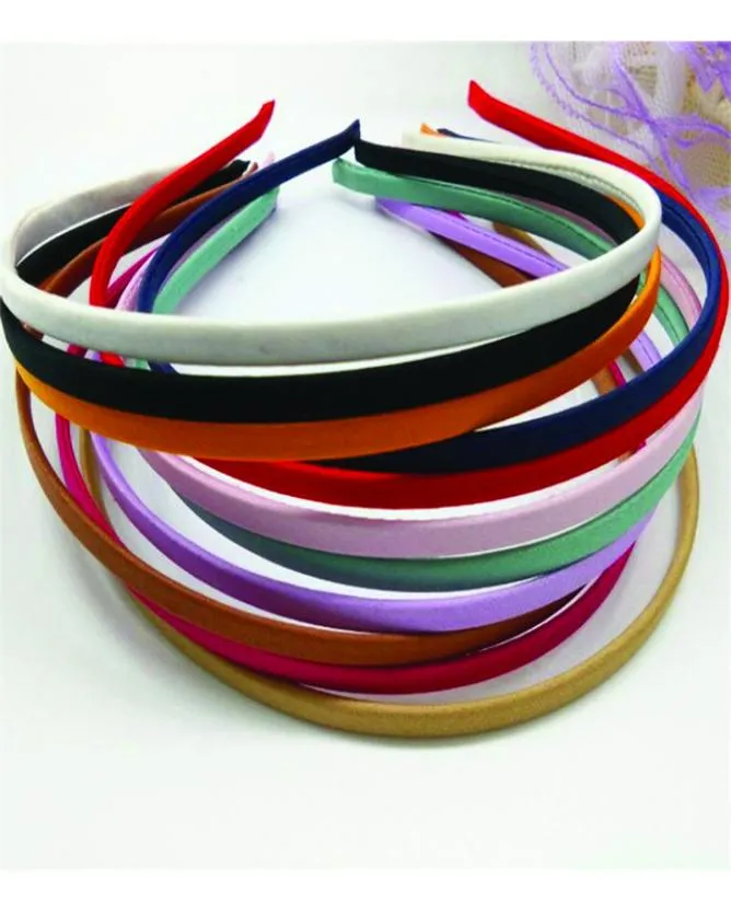 50 Pieces Blank Solid Colors Fabric Covered Headband Metal 5mm Hair Band For Hair Accessories Diy Craft Whole4167935