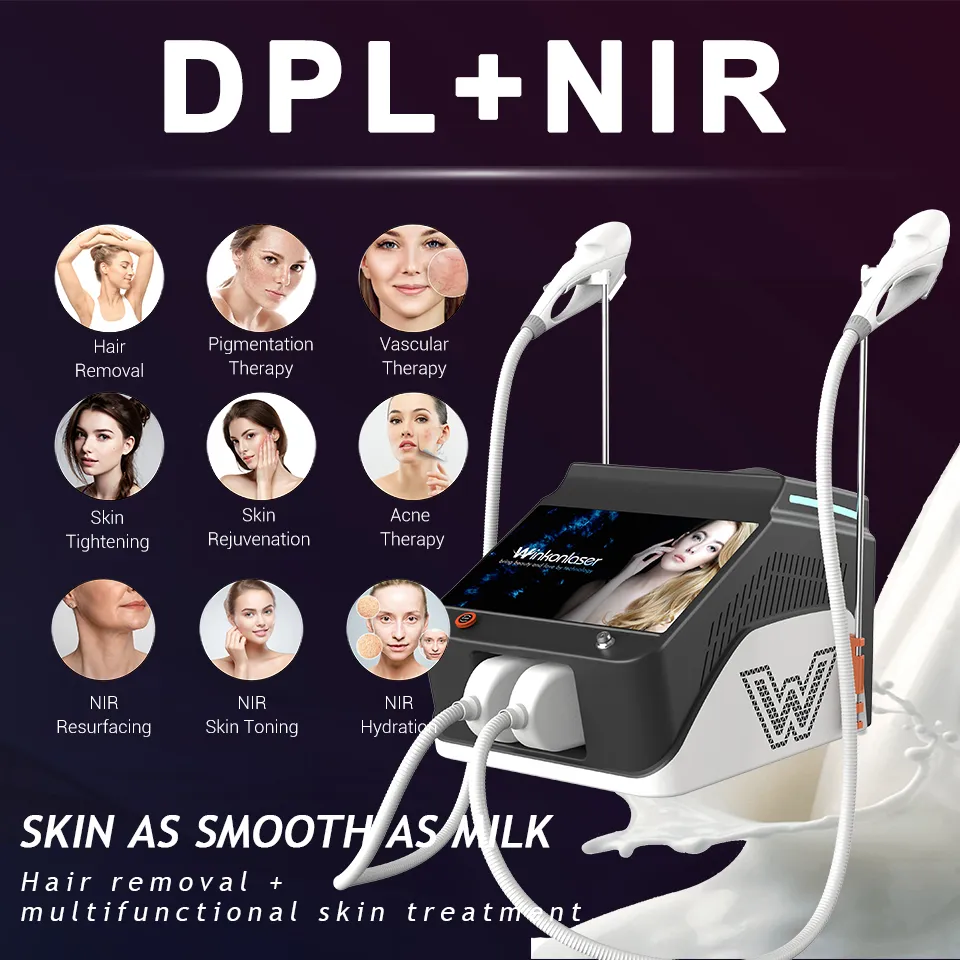 Lumière pulsée Dpl + NIR Laser épilateur Ipl Laser électrolyse Opt Laser épilation Machine prix Ipl épilation