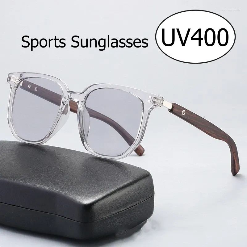 Okulary przeciwsłoneczne męskie sporty na świeżym powietrzu Duża kwadratowa rama jazda okularami słonecznymi unisex kobiety Uv400 Ochrona oka okulary