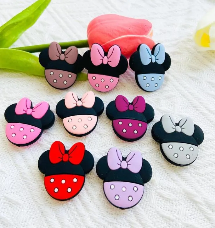 10pcs 베이비 실리콘 구슬 BPA Teether 씹는 만화 동물 DIY 젖꼭지 체인 Toy 2721856