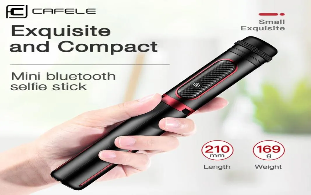 Cafele 3 i 1 trådlös Bluetooth selfie stick gimbal stabilisator vikbar handhållen stativ monopod med fjärrkontroll för telefon LJ23507210