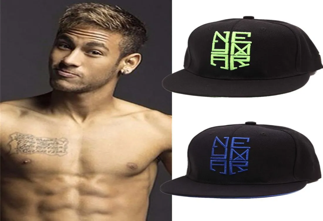 Lyxdesigner högkvalitativ svart Neymar Jr NJR Brasilien Brasilien Baseball Caps Hip Hop Snapback Cap Hat Chapeu de Sol Masculino Bone2395943