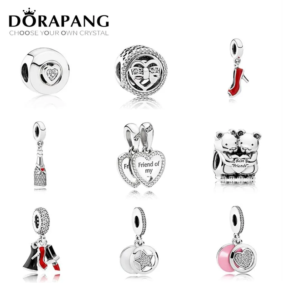 DORAPANG Lovely Charms Bead High Heels Pendant Fit A Early Autumn Series s925 Sterling Silver DIY Bracelet Whole factory324w